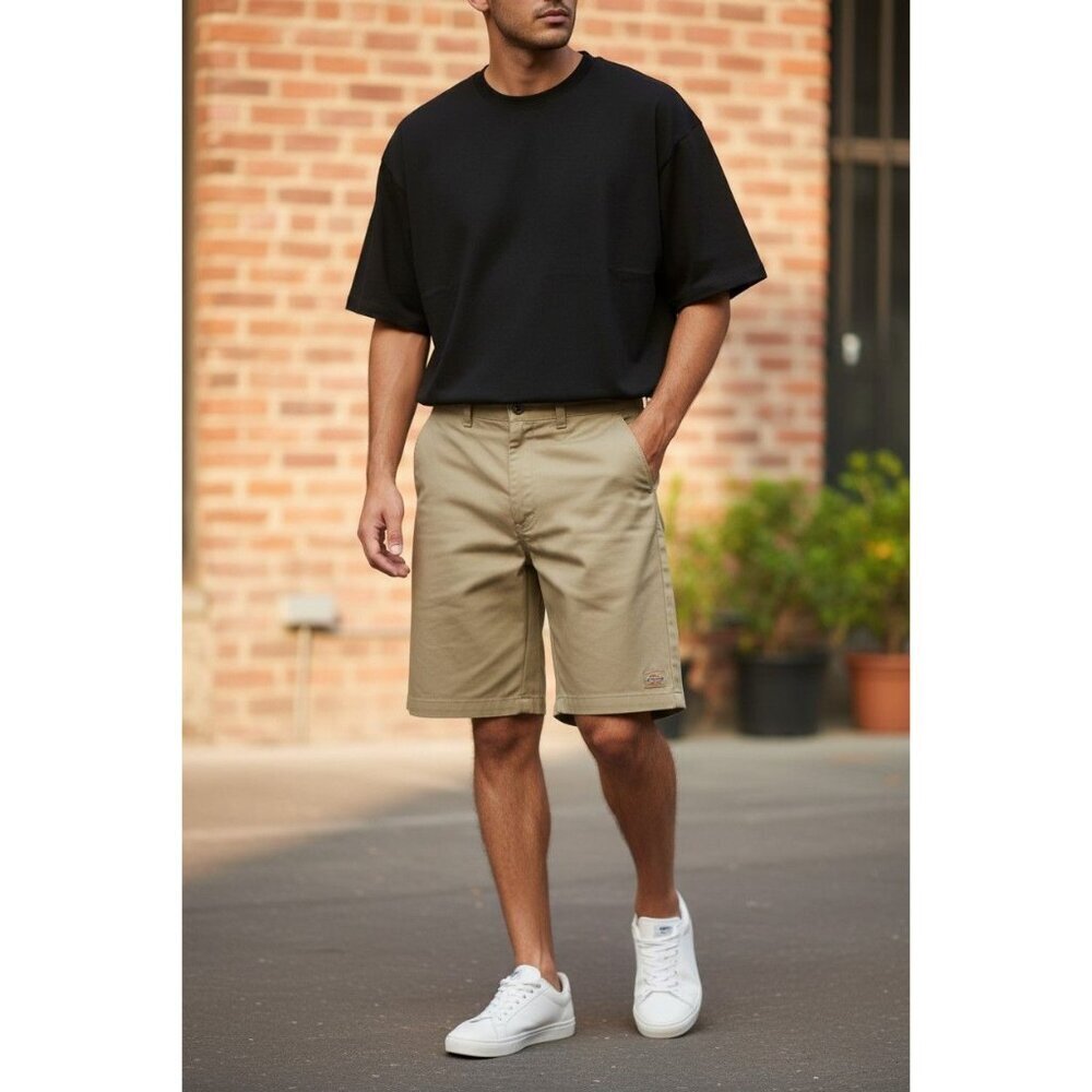 Dickies Mens Relaxed Fit 13" Work Shorts Durable Cotton-Blend khaki Size 34